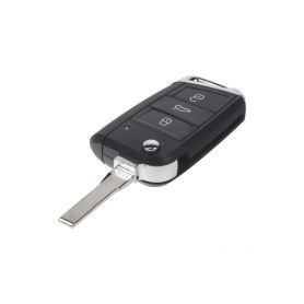 48VW121 Náhr. obal klíče pro VW, Škoda 2014-, 3-tlačítkový, chrom OEM obaly klíčů