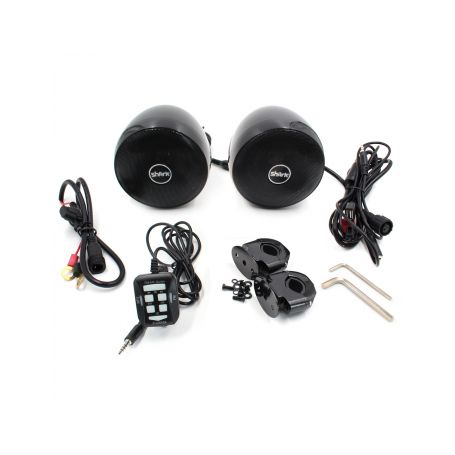 RSM100BL Zvukový systém na motocykl, skútr, ATV s FM, USB, AUX, BT, barva černá Hobby sety