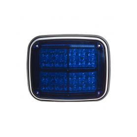 KF027BLU Výstražné LED světlo obdélníkové, 12/24V, modré Vnější ostatní