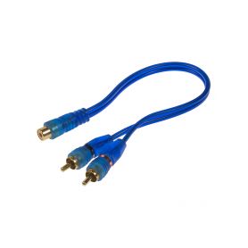XS-212M RCA Y audio kabel BLUE BASIC line, 1xsamice, 2xsamec Cinchové kabely + konektory