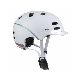 SAFE-TEC 2003-154 SK8 White L (58cm - 61cm) Chytré bluetooth helmy na kolo