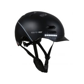 SAFE-TEC 2003-152 SK8 Black M (55cm - 58cm) Chytré bluetooth helmy na kolo