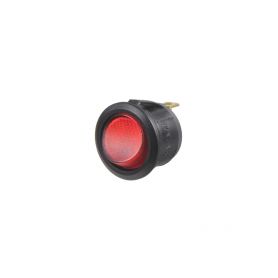 47037 Spínač kolébkový kulatý 20A červený s podsvícením S LED diodou
