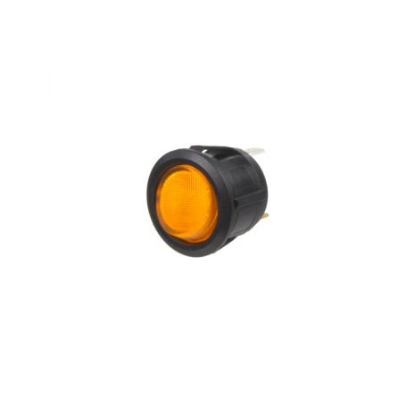 47045 Spínač kolébkový kulatý 20A oranžový s podsvícením S LED diodou