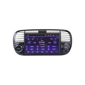 80812A Autorádio pro Fiat 500 s 7" LCD, Android 10.0, WI-FI, GPS, Carplay, Bluetooth, 2x USB Pevné GPS navigace