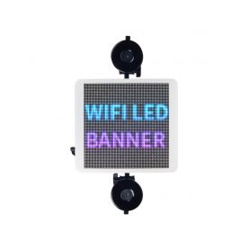 LED-BANNER2 Wifi LED banner – plnobarevný displej s vysokým jasem 21,5 cm x 19,5 cm Pro interiér, kufr, dveře
