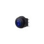 47074B Spínač kolébkový kulatý, voděodolný, 20A modrý s podsvícením S LED diodou