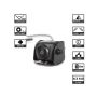 Univerzální miniaturní parkovací kamera s úhlem záběru 190°, pro venkovní instalaci IP69K, s rozlišením 800TVL, použití jako zadní nebo přední, odolné kovové tělo, s možností zapnutí vodicích linek a…