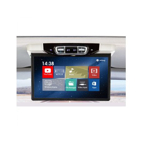 DS-157AMCMO Stropní LCD motorický monitor 15,6" šedý s OS. Android HDMI / USB, pro Mercedes-Benz V260 Stropní monitor do auta