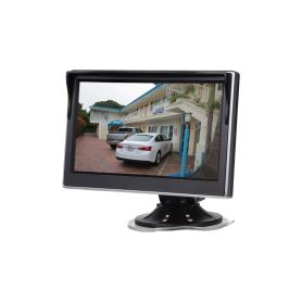 80062 LCD monitor 5" černá/stříbrná s přísavkou s možností instalace na HR držák Na palubní desku
