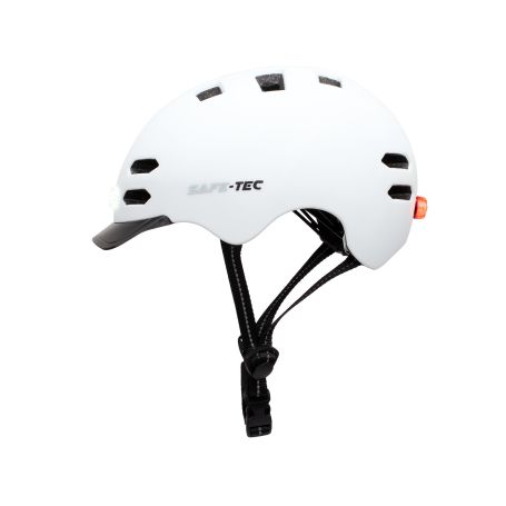 SAFE-TEC 2212-004 MTV23 White M (55cm - 58cm) Chytré bluetooth helmy na kolo