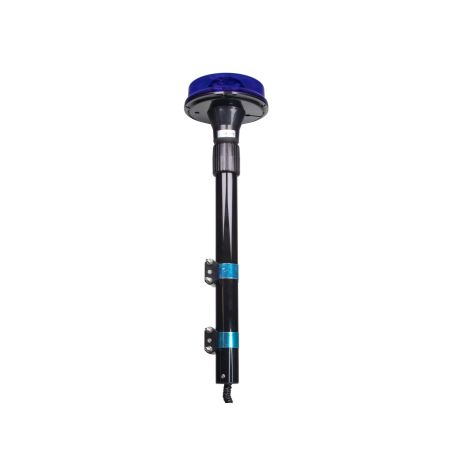 WL154TTBLUE LED maják, 12V, 6 x 1W modrý s teleskopickou tyčí na motocykl - 1