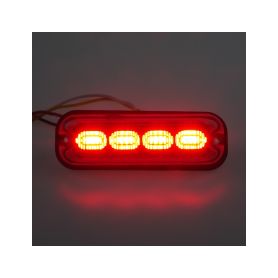 BR004R PREDATOR 4x4W LED, 12-24V, červený, ECE R10 - 1