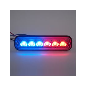 BR006RB PREDATOR 6x4W LED, 12-24V, červeno-modrý ECE R65 - 1