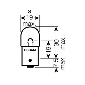 OS5008 OSRAM 12V R10W (BA15s) 10W standard (10ks) Malé žárovky 12V OSRAM
