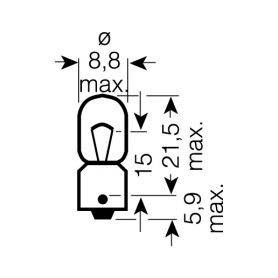 OS3893 OSRAM 12V T4W (BA9s) 4W standard (10ks) Malé žárovky 12V OSRAM