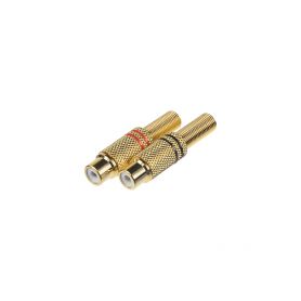33510 Konektor CINCH GOLD samice-pár Cinchové kabely + konektory