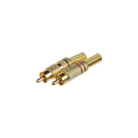 33511 Konektor CINCH GOLD samec-pár Cinchové kabely + konektory