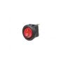 47070 Spínač kolébkový kulatý 20A červený s podsvícením S LED diodou