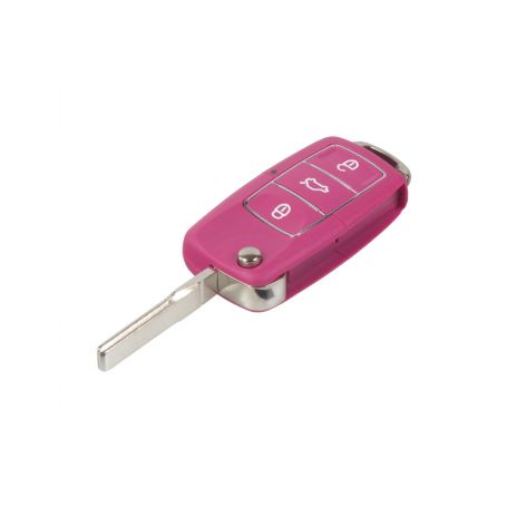 48VW105PIN Náhr. obal klíče pro Škoda, VW, Seat, 3-tlačítkový, růžový OEM obaly klíčů