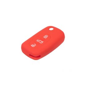 481AU105RED Silikonový obal pro klíč Audi 3-tlačítkový, červený Silikonové obaly