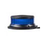 Profesionální modrý LED maják s výrazným výstražným efektem. Určen pro pevnou montáž pomocí šroubů.