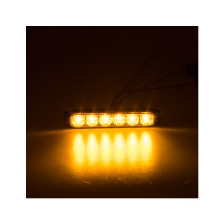 911-006 PROFI SLIM výstražné LED světlo vnější, oranžové, 12-24V, ECE R65 Vnější s ECE R65