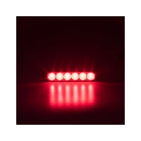 911-006RED PROFI SLIM výstražné LED světlo vnější, červené, 12-24V, ECE R65 Vnější s ECE R65