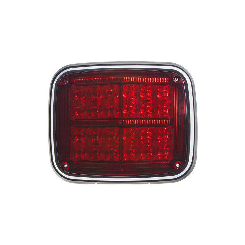 KF027RED Výstražné LED světlo obdélníkové, 12/24V, červené