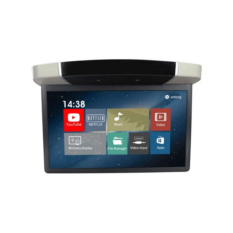 DS-157AGRC Stropní LCD monitor 15,6" šedý s OS. Android HDMI / USB, dálkové ovládání se snímačem pohybu