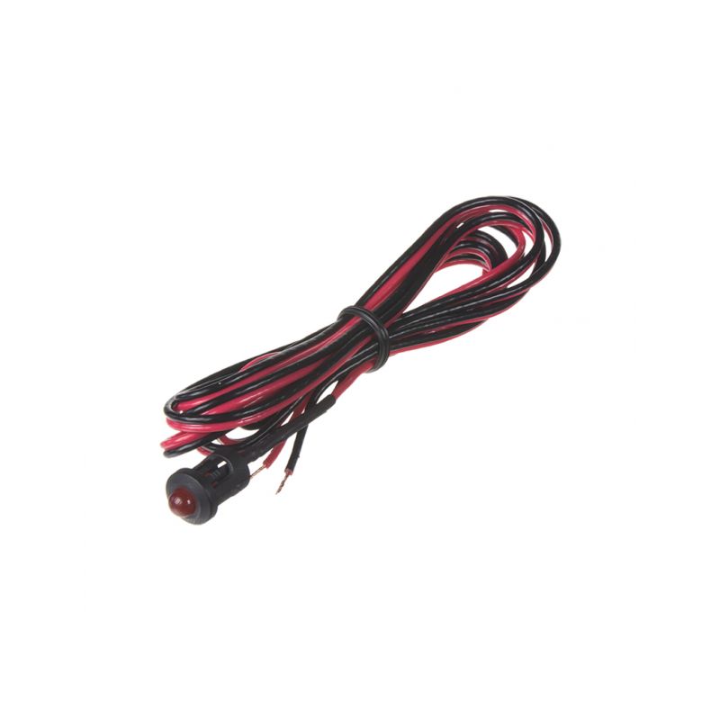 SE006RED Červená blikací kontrolní LED s objímkou a kabelem