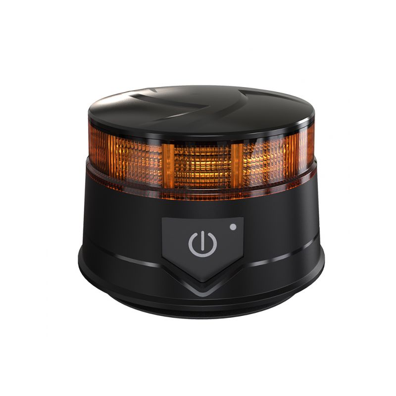 WLBAT313 AKU LED maják, 30x0,7W oranžový, magnet, ECE R65 R10