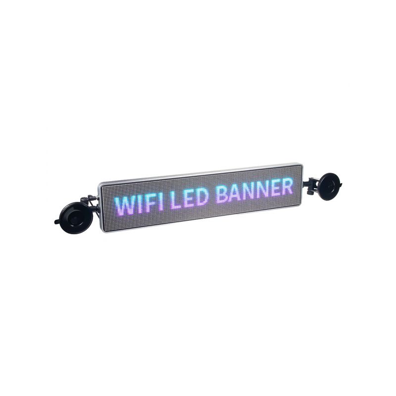 LED-BANNER1 Wifi LED banner – plnobarevný displej s vysokým jasem 49,5 cm x 11 cm