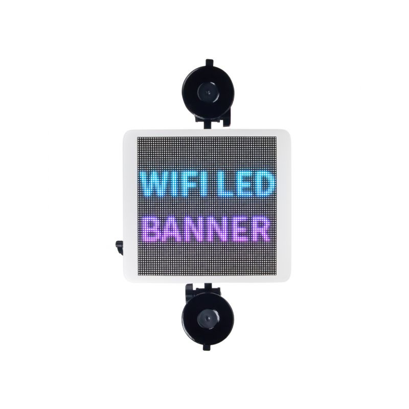 LED-BANNER2 Wifi LED banner – plnobarevný displej s vysokým jasem 21,5 cm x 19,5 cm