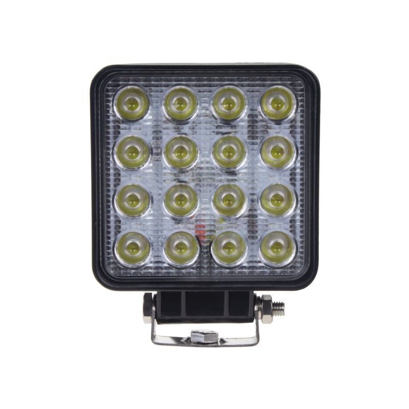 WL-806WO LED světlo hranaté bílé/oranžový predátor 16x3W, 107x107x60mm, ECE R10