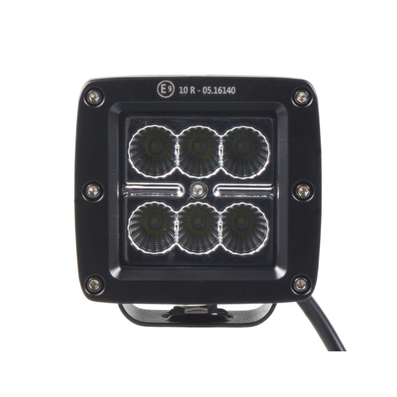 WL-800 LED světlo hranaté, 6x3W, 82x75x72mm, ECE R10