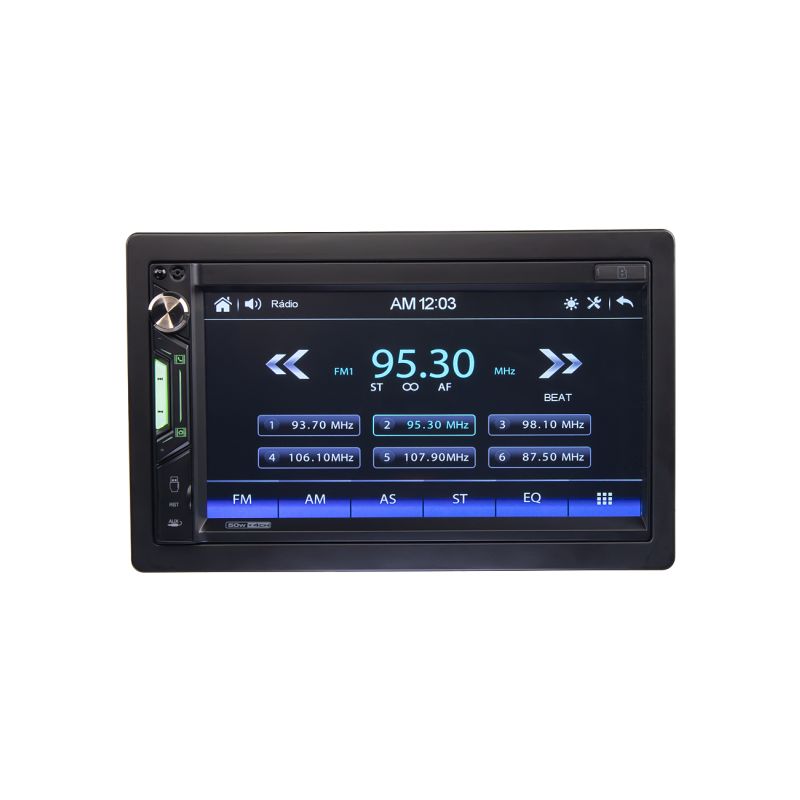 80871BTC 2DIN autorádio s 6,9" LCD, CarPlay, Android Auto, Bluetooth, USB, microSD, multicolor