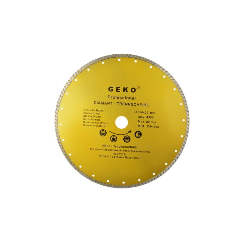 GEKO G00266 Kotouč diamantový řezný, TURBO, 350x8x32mm