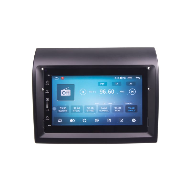 80887A4 Autorádio pro FIAT/CITROEN/PEUGEOT s 7" LCD, Android, WI-FI, GPS, CarPlay, 4G, Bluetooth, 2x USB