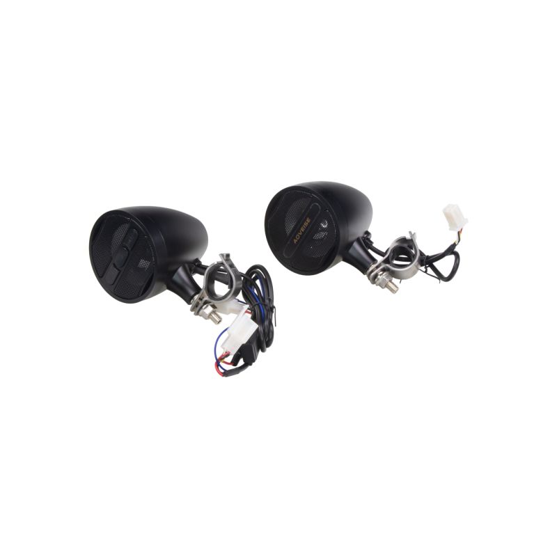RSM103B Zvukový systém na motocykl, skútr, ATV s FM, USB, BT, barva černá