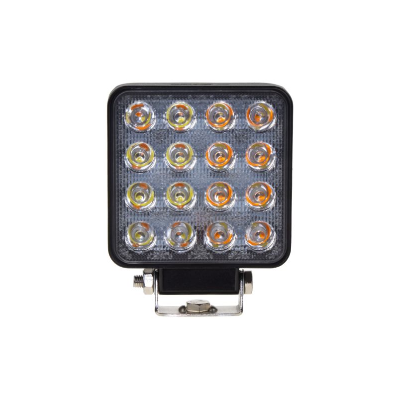 WL-440WO LED světlo čtvercové bílé/oranžové, 16x3W, 110x110mm, ECE R10