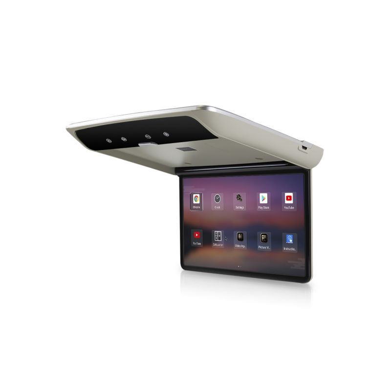 DS-156ACGR Stropní LCD monitor 15,6" s OS. Android USB/SD/HDMI/FM, dálkové ovládání se snímačem pohybu, šedý