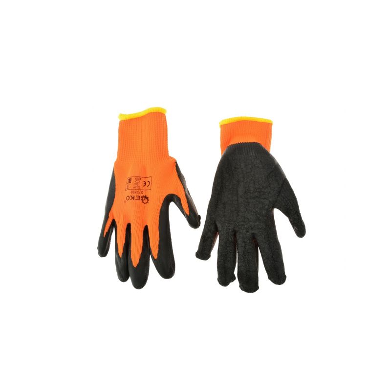 GEKO G73591 Pracovní zimní rukavice vel. 9 oranžové