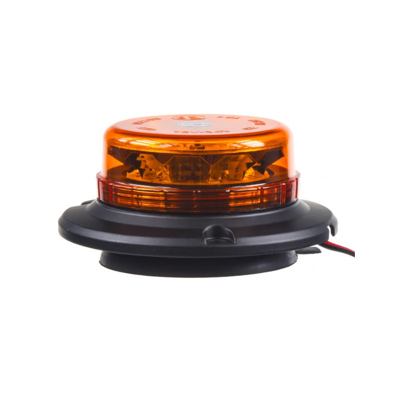 WL140 LED maják, 12-24V, 12x3W oranžový, magnet, ECE R65
