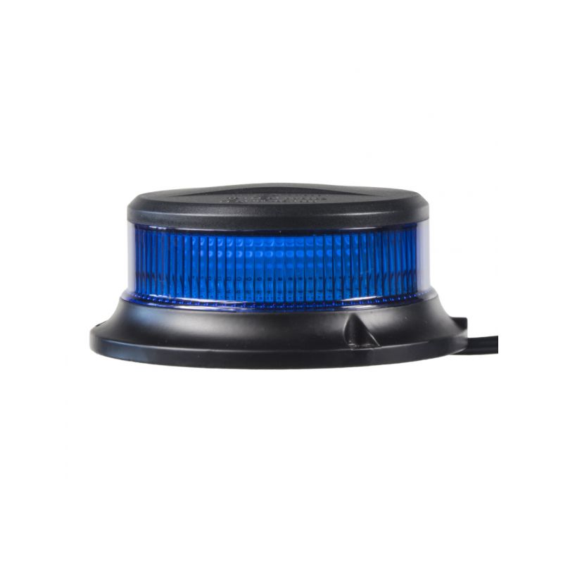 WL310MBLU LED maják, 12-24V, 18x1W modrý, magnet, ECE R65 R10